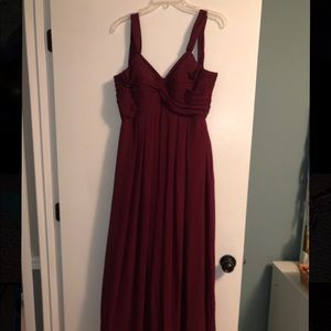 Azazie Cabernet Floor length Bridesmaids Dress